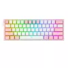 Mechaninė klaviatūra REDRAGON K617-Fizz RGB — laidinė USB, rožinė/baltas, 1,5 m laidas