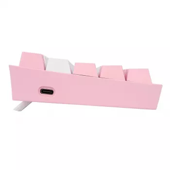 Mechaninė klaviatūra REDRAGON K617-Fizz RGB — laidinė USB, rožinė/baltas, 1,5 m laidas