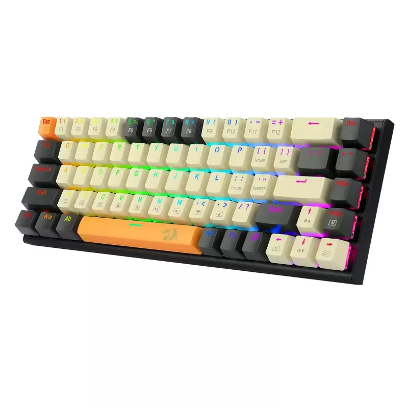 Klaviatūra REDRAGON K633CGO-RGB Ryze mechaninė laidinė USB juoda balta