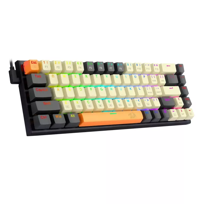 Klaviatūra REDRAGON K633CGO-RGB Ryze mechaninė laidinė USB juoda balta