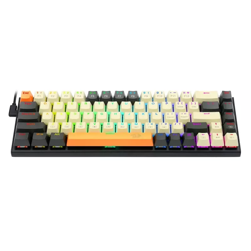 Klaviatūra REDRAGON K633CGO-RGB Ryze mechaninė laidinė USB juoda balta