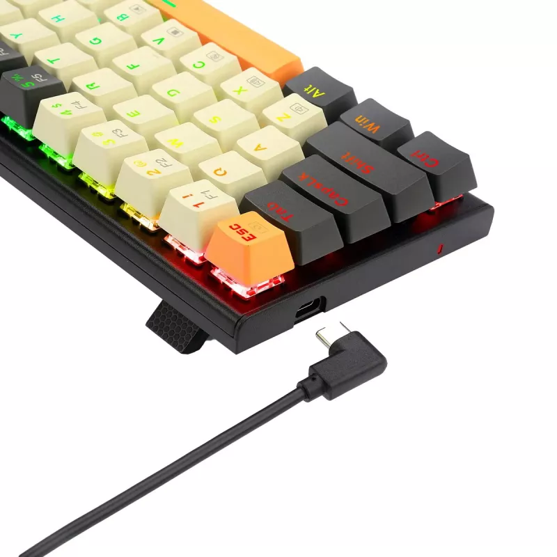 Klaviatūra REDRAGON K633CGO-RGB Ryze mechaninė laidinė USB juoda balta