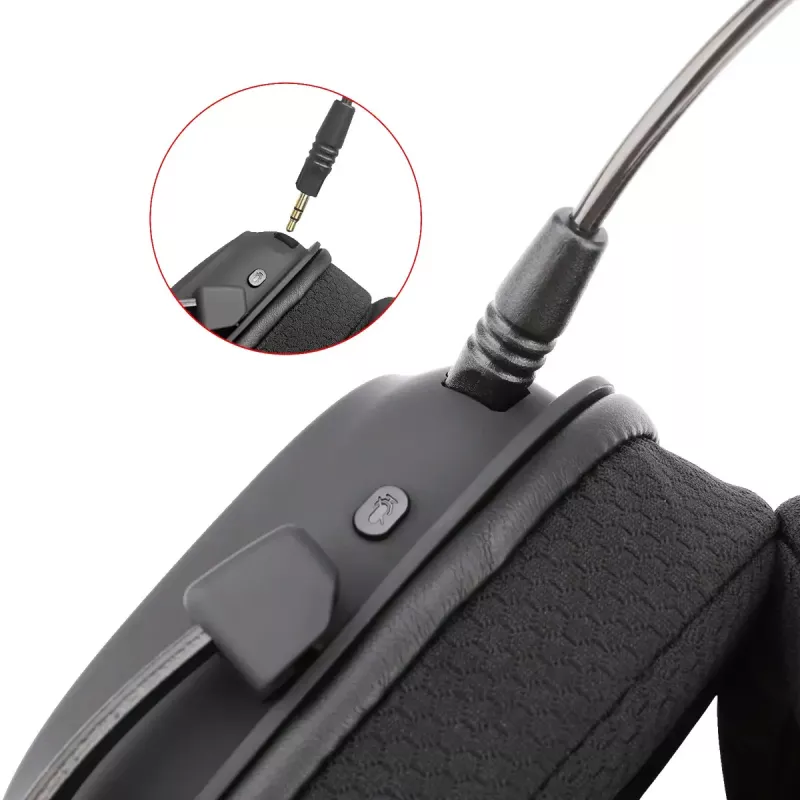 Laidinės Bluetooth ausinės ant ausų REDRAGON H510 Zeus Pro RGB — 20–20000 Hz, 1,8 m laidas, juodos