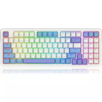 Mechaninė klaviatūra REDRAGON Gloria K664WBP-RGB-PRO RGB apšviesta belaidė, kompaktiško išdėstymo