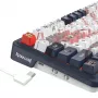 Mechaninė klaviatūra REDRAGON K686AK-RGB-PRO — RF belaidė + USB, tamsiai mėlyna balta, 1,5 m laidas