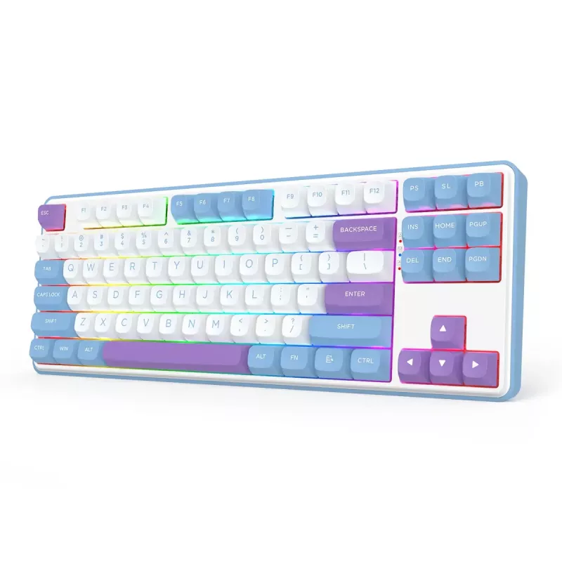 Mechaninė klaviatūra REDRAGON K707WBP-RGB-PRO laidinė USB mėlyna balta