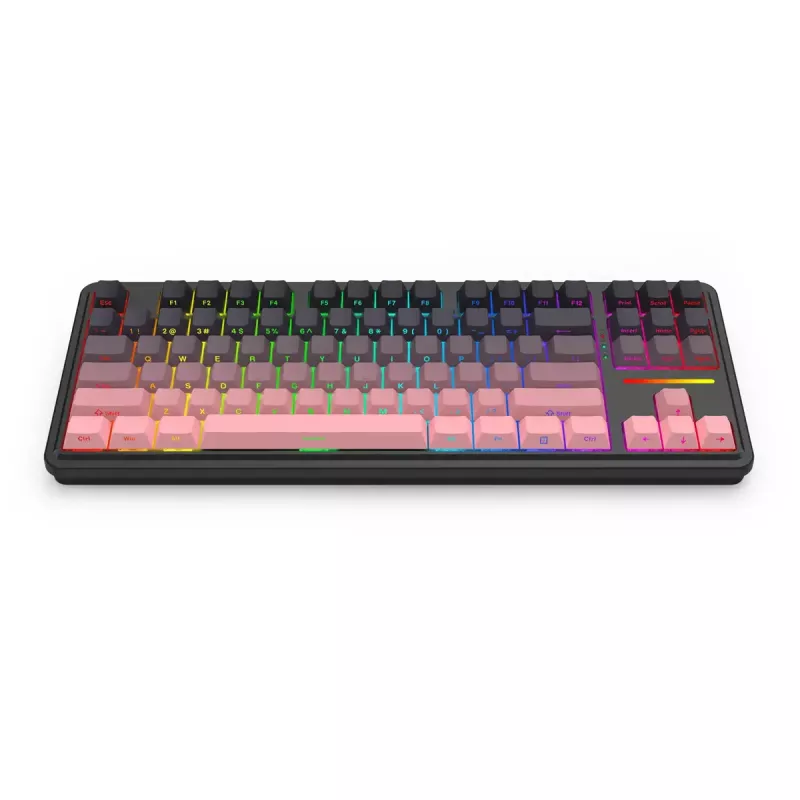 Mechaninė klaviatūra REDRAGON Antonium Pro K728SP-RGB-PRO — USB, RF belaidė, Bluetooth, juoda/rožinė