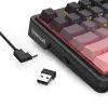 Mechaninė klaviatūra REDRAGON Antonium Pro K728SP-RGB-PRO — USB, RF belaidė, Bluetooth, juoda/rožinė