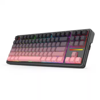 Mechaninė klaviatūra REDRAGON Antonium Pro K728SP-RGB-PRO — USB, RF belaidė, Bluetooth, juoda/rožinė