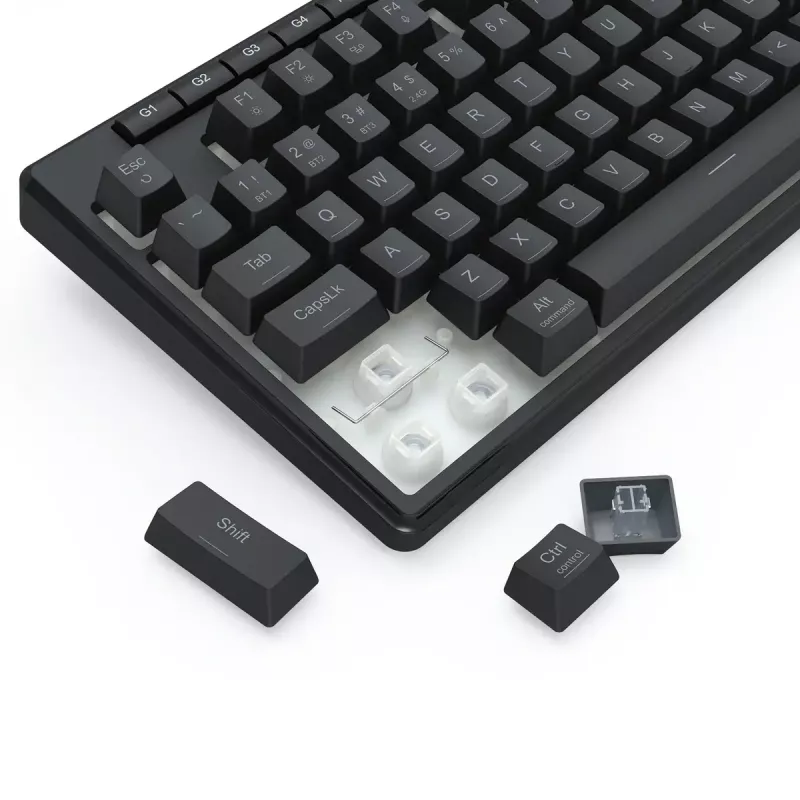 REDRAGON K516RGB-PRO SHIVA PRO 87 klaviatūra USB RF belaidė Bluetooth juoda