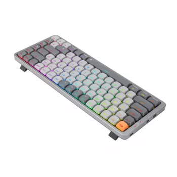 Mechaninė klaviatūra REDRAGON K652GG-RGB-PRO laidinė belaidė Bluetooth pilka