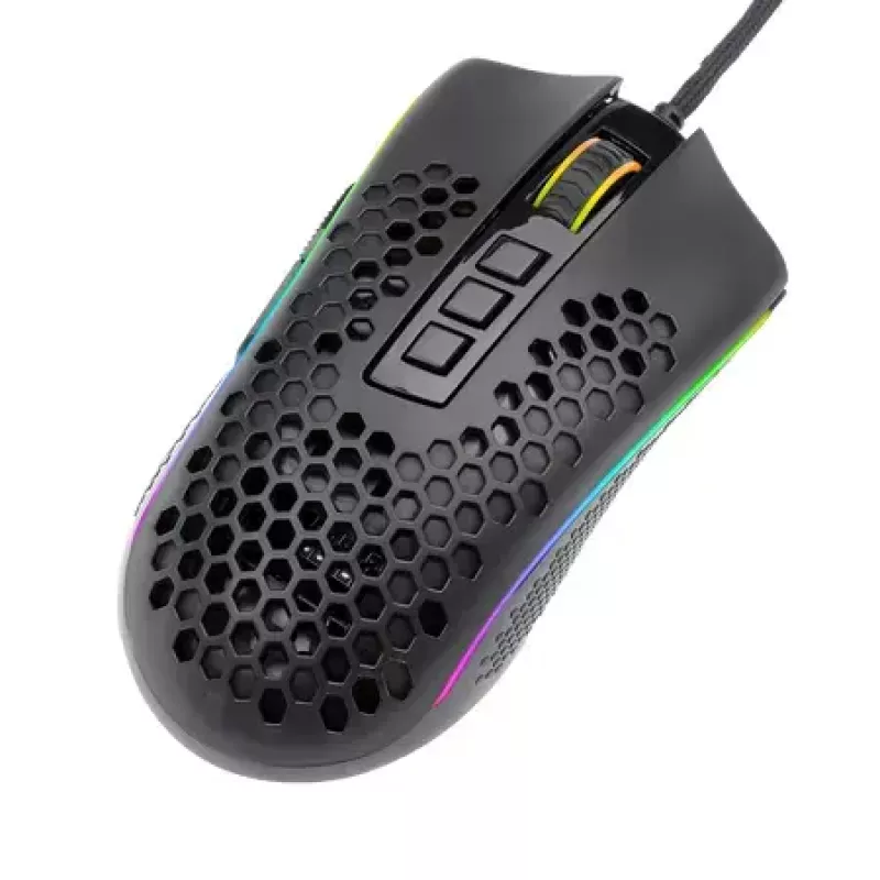 Laidinė žaidimų pelė REDRAGON M808-RGB Storm — USB Type-C, juoda, 85 g