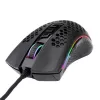 Laidinė žaidimų pelė REDRAGON M808-RGB Storm — USB Type-C, juoda, 85 g