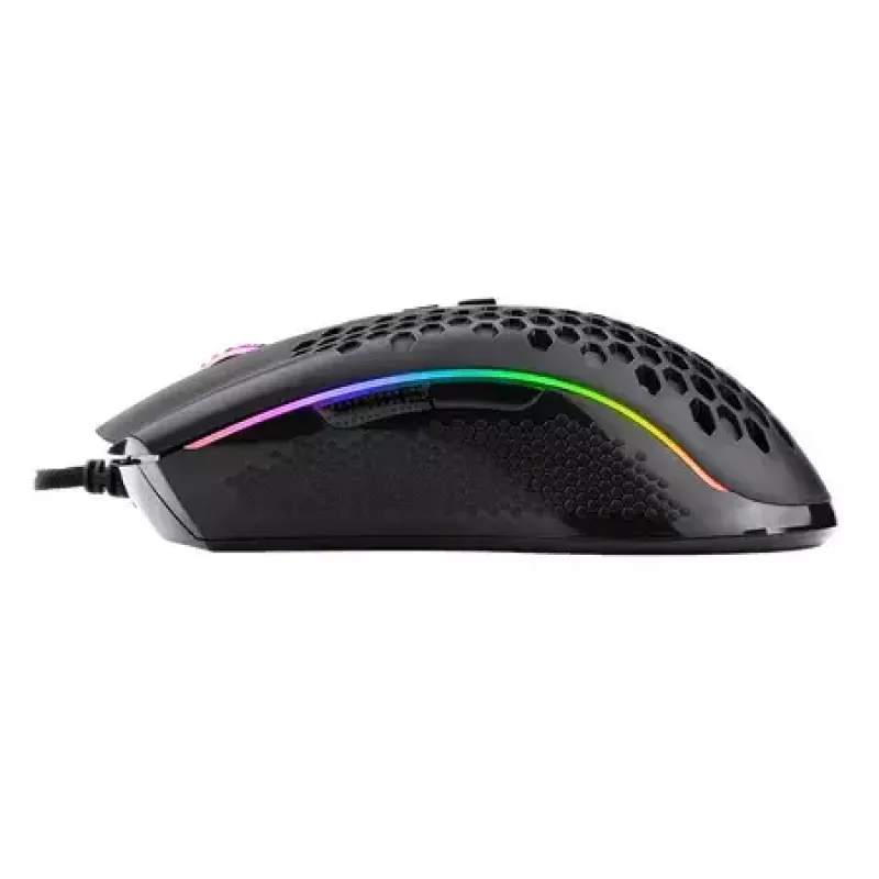 Laidinė žaidimų pelė REDRAGON M808-RGB Storm — USB Type-C, juoda, 85 g