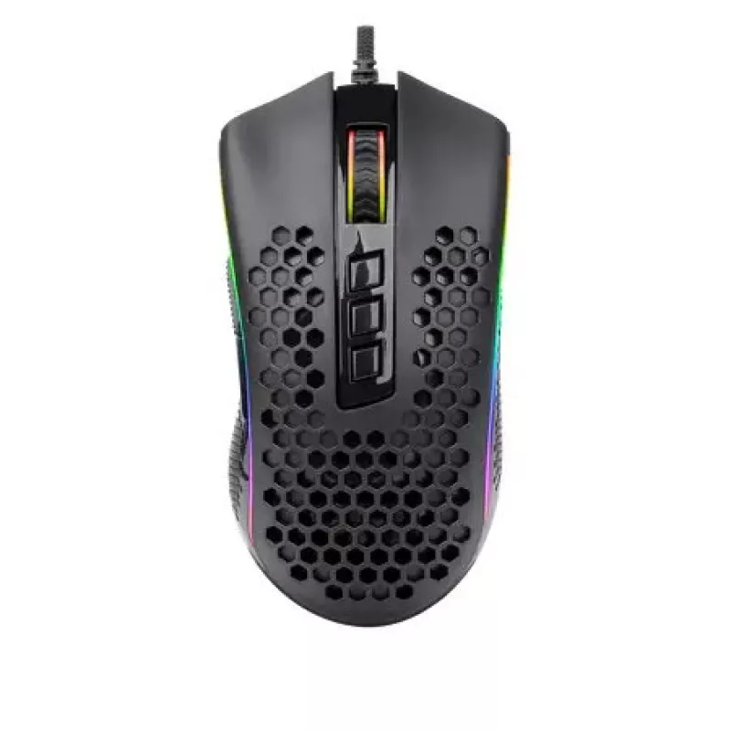 Laidinė žaidimų pelė REDRAGON M808-RGB Storm — USB Type-C, juoda, 85 g