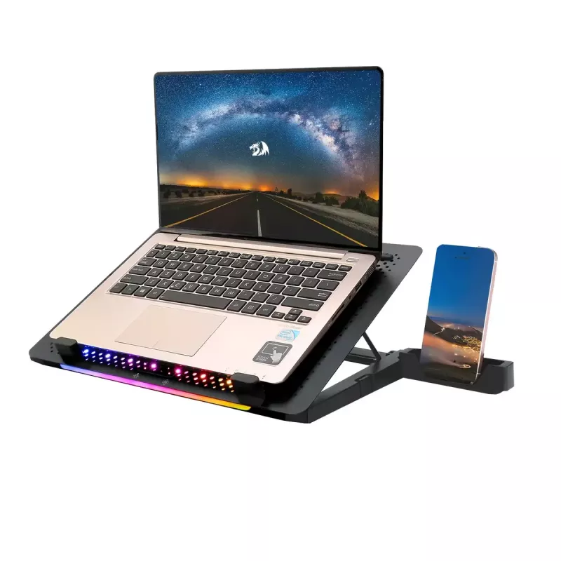 Nešiojamojo kompiuterio aušinimo padėklas REDRAGON GCP500 Ivy ergonomiško dizaino 5 ventiliatoriai