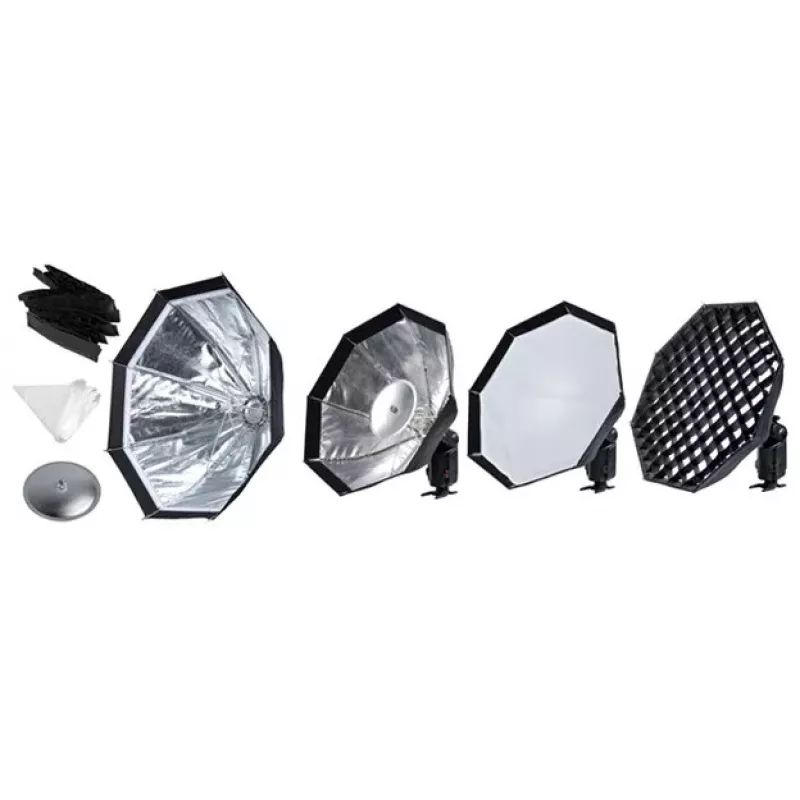 Rinkinys Godox AD-S7 foto studijos blykstės priedas 48 cm Juoda Sidabrinė Balta