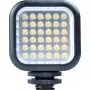 LED vaizdo šviesa Godox LED36 — 36 šviesos diodai, reguliuojamas ryškumas, kompaktiška ant kameros montuojama panelė