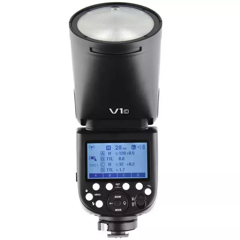 Kompaktiška blykstė Godox V1-C Juoda, įkrovimo laikas 1,5 s, 420 g