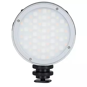 Godox R1 apvalus 5 W RGB šviestuvas juodas sidabrinis maitinamas baterijomis