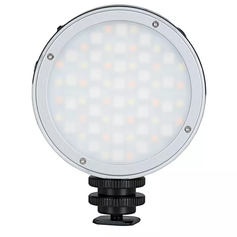Godox R1 apvalus 5 W RGB šviestuvas juodas sidabrinis maitinamas baterijomis