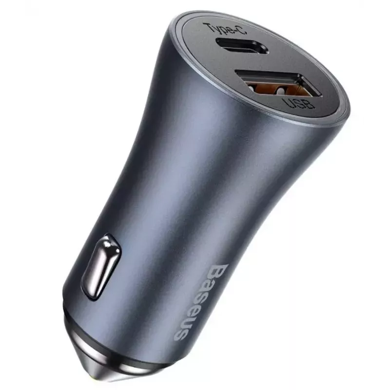 Automobilinis kroviklis Baseus TZCCJD-0G 40W tamsiai pilkas — USB transporto priemonės maitinimo adapteris, 40W išvestis