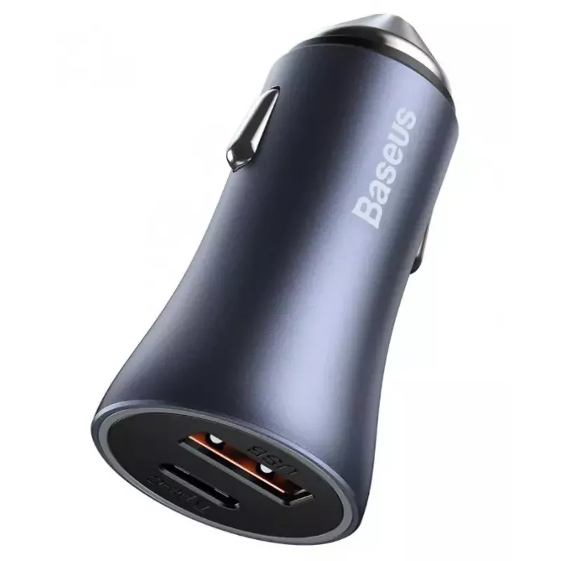 Automobilinis kroviklis Baseus TZCCJD-0G 40W tamsiai pilkas — USB transporto priemonės maitinimo adapteris, 40W išvestis