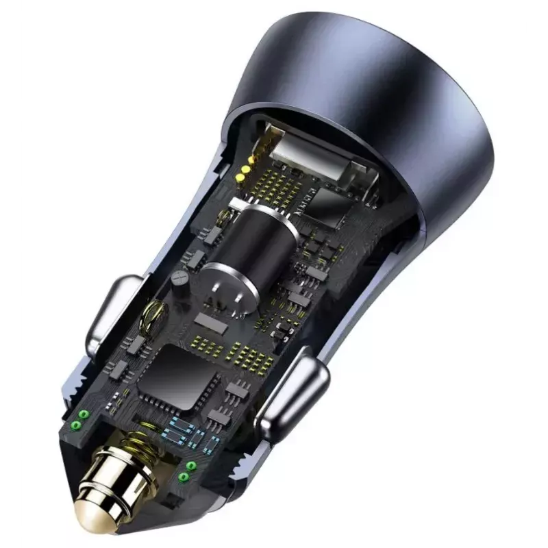 Automobilinis kroviklis Baseus TZCCJD-0G 40W tamsiai pilkas — USB transporto priemonės maitinimo adapteris, 40W išvestis