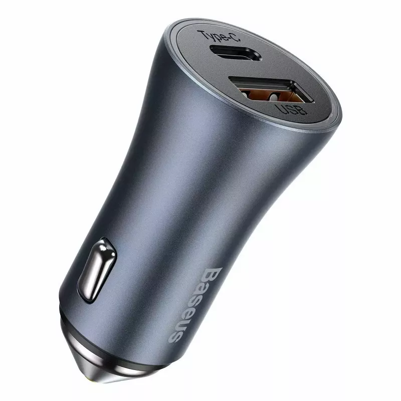 Automobilinis kroviklis Baseus TZCCJD-0G 40W tamsiai pilkas — USB transporto priemonės maitinimo adapteris, 40W išvestis