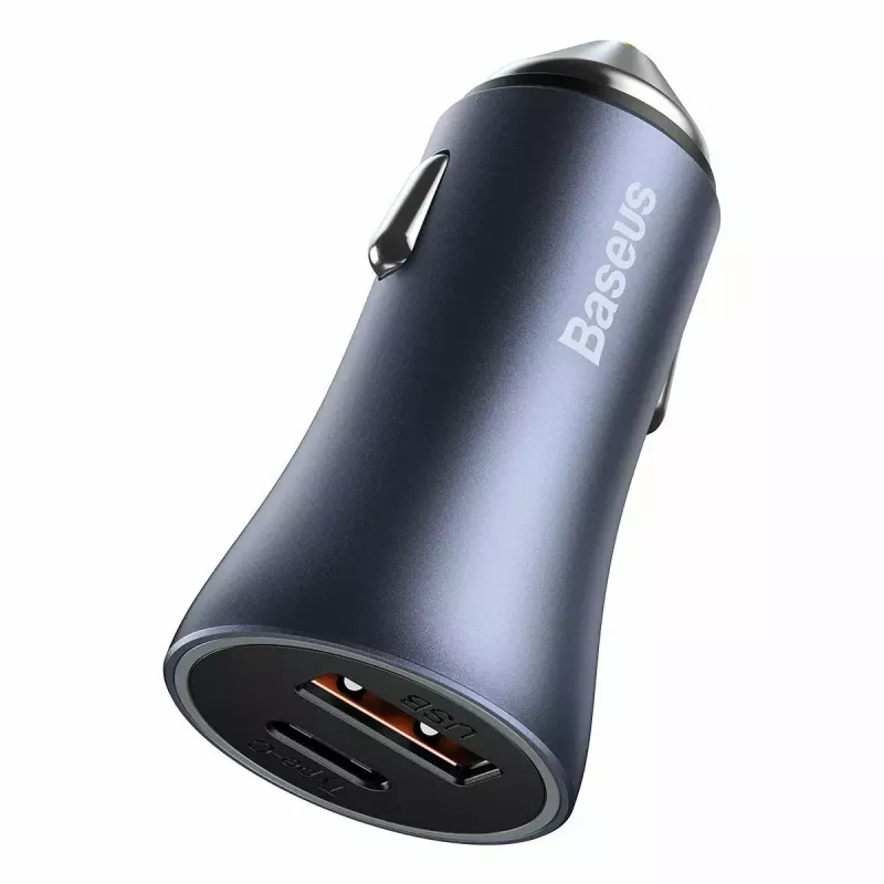 Automobilinis kroviklis Baseus TZCCJD-0G 40W tamsiai pilkas — USB transporto priemonės maitinimo adapteris, 40W išvestis