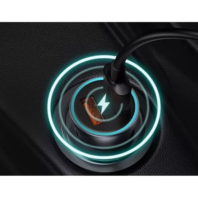 Automobilinis kroviklis Baseus TZCCJD-0G 40W tamsiai pilkas — USB transporto priemonės maitinimo adapteris, 40W išvestis