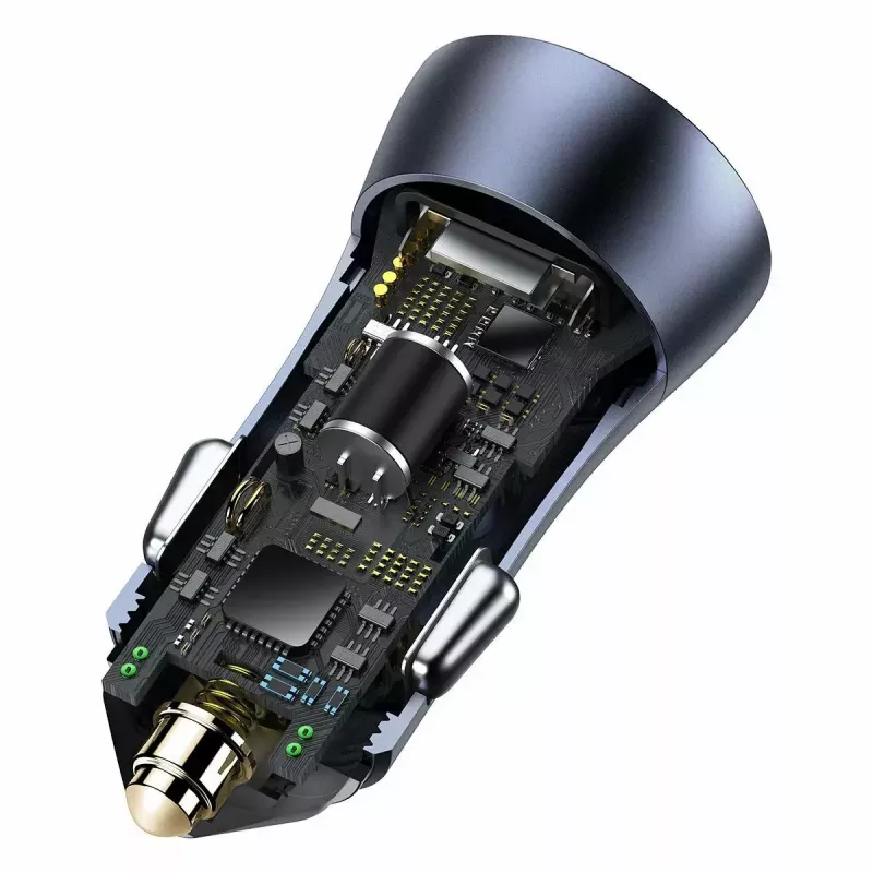 Automobilinis kroviklis Baseus TZCCJD-0G 40W tamsiai pilkas — USB transporto priemonės maitinimo adapteris, 40W išvestis