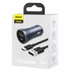Automobilinis kroviklis Baseus TZCCJD-0G 40W tamsiai pilkas — USB transporto priemonės maitinimo adapteris, 40W išvestis