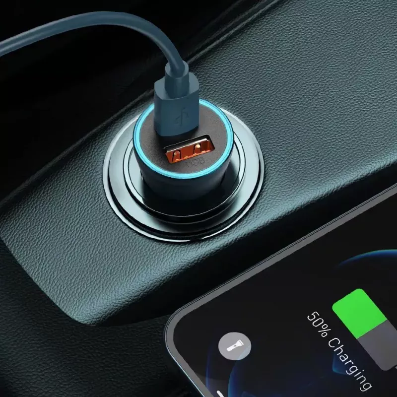 Automobilinis kroviklis Baseus TZCCJD-0G 40W tamsiai pilkas — USB transporto priemonės maitinimo adapteris, 40W išvestis