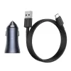 Automobilinis kroviklis Baseus TZCCJD-0G 40W tamsiai pilkas — USB transporto priemonės maitinimo adapteris, 40W išvestis
