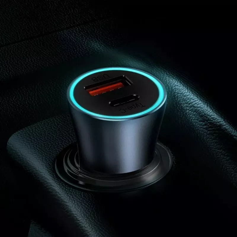 Automobilinis kroviklis Baseus TZCCJD-0G 40W tamsiai pilkas — USB transporto priemonės maitinimo adapteris, 40W išvestis