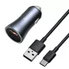 Automobilinis kroviklis Baseus TZCCJD-0G 40W tamsiai pilkas — USB transporto priemonės maitinimo adapteris, 40W išvestis