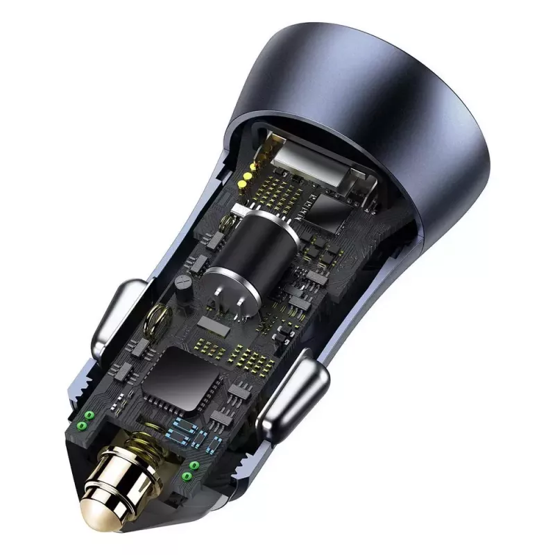 Automobilinis kroviklis Baseus TZCCJD-0G 40W tamsiai pilkas — USB transporto priemonės maitinimo adapteris, 40W išvestis