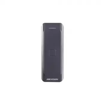 Prieigos kontrolės skaitytuvas Hikvision DS-K1802E, juodas, DC 0–12 V, maks. 0,15 A, 115,9×43,3×17 mm