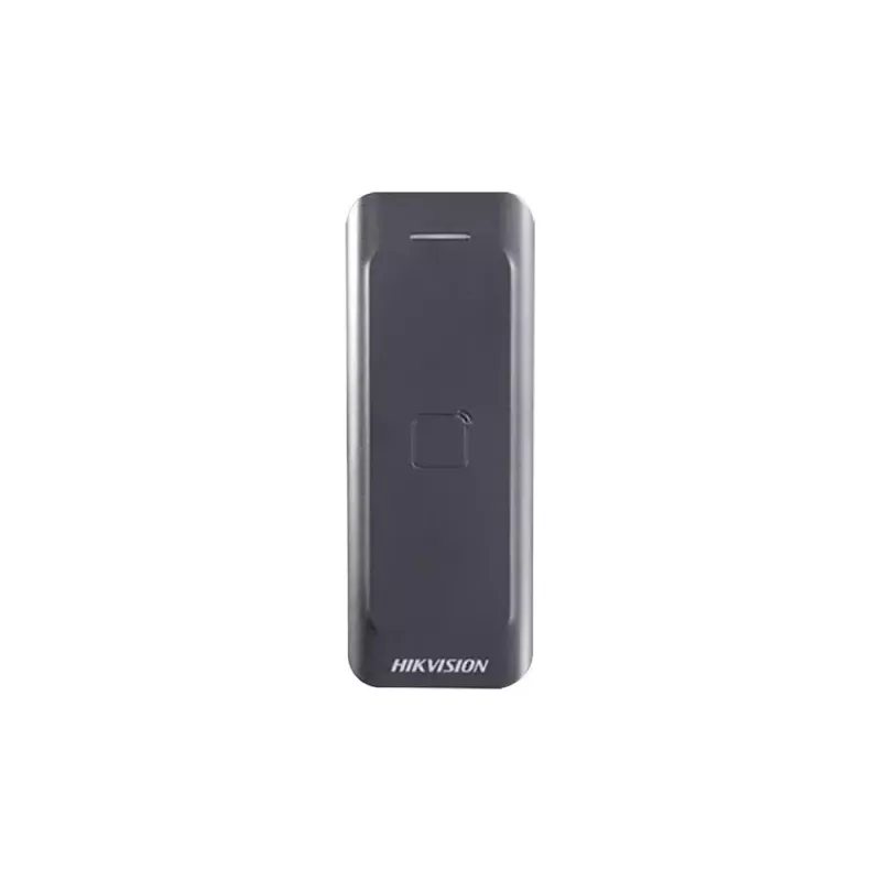 Prieigos kontrolės skaitytuvas Hikvision DS-K1802E, juodas, DC 0–12 V, maks. 0,15 A, 115,9×43,3×17 mm