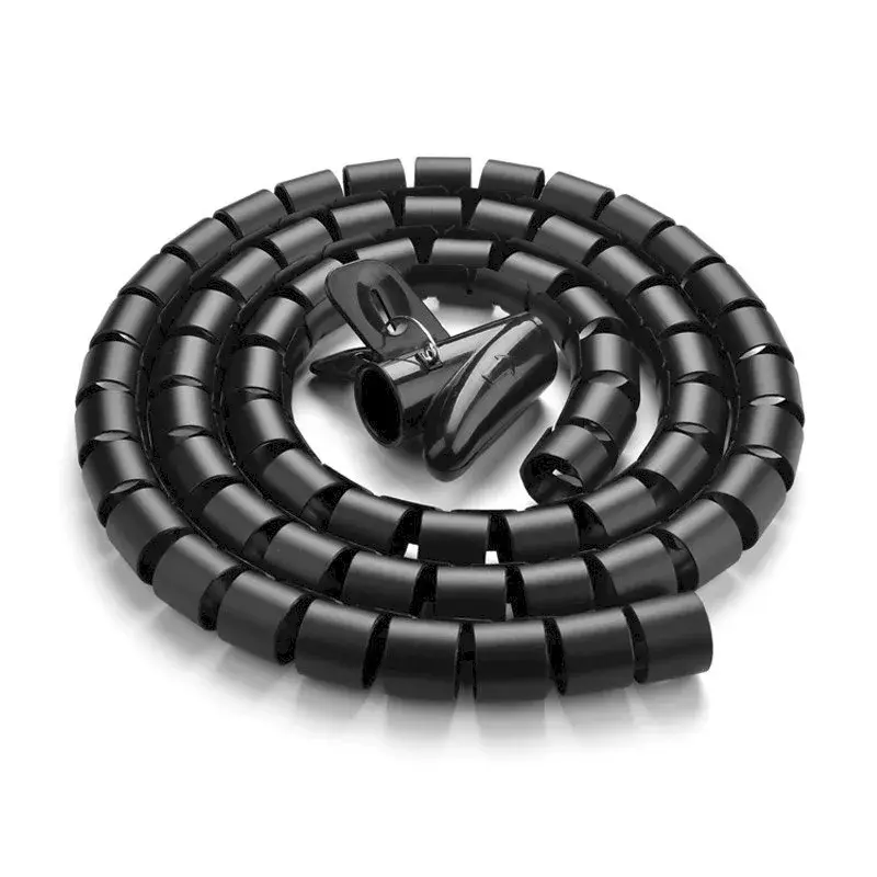 Kabelių tvarkyklė UGREEN Spiral Juoda — spiralinė kabelių apvija, 1 vnt.