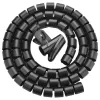 Kabelių tvarkyklė UGREEN Spiral Juoda — spiralinė kabelių apvija, 1 vnt.