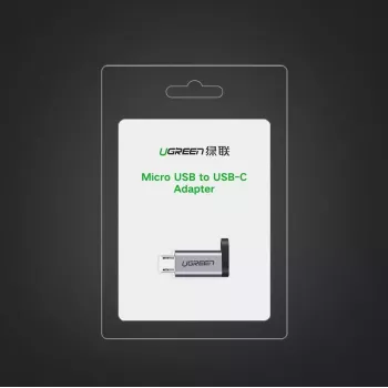 USB adapteris UGREEN USB-C į microUSB, pilkas, lengvas 0,4 kg