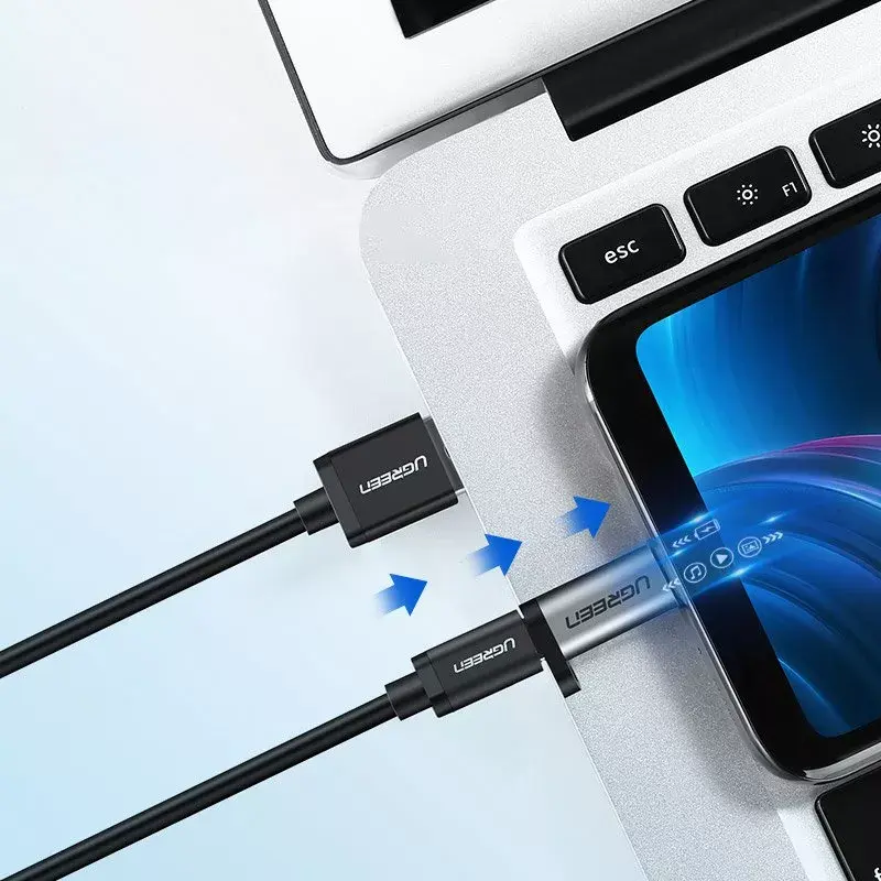 USB adapteris UGREEN USB-C į microUSB, pilkas, lengvas 0,4 kg