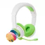 Headset buddy phones School+ — laidinės ir belaidės Bluetooth, USB-C, ausinės aplink ausis, 20–20000 Hz, 147 g, žalia/baltos spalvos