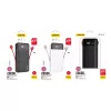 Išorinė baterija Dudao K1Pro 20000mAh 15W su 4 integruotais kabeliais, juoda