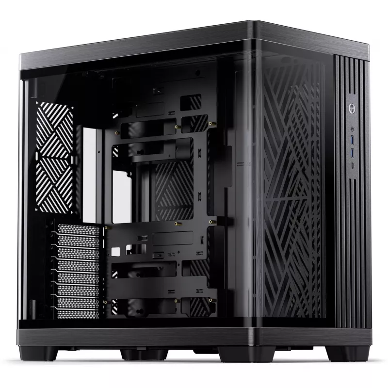 PC korpusas Jonsbo TK-4 Midi-Tower ATX su grūdinto stiklo šoniniu skydeliu, juodas