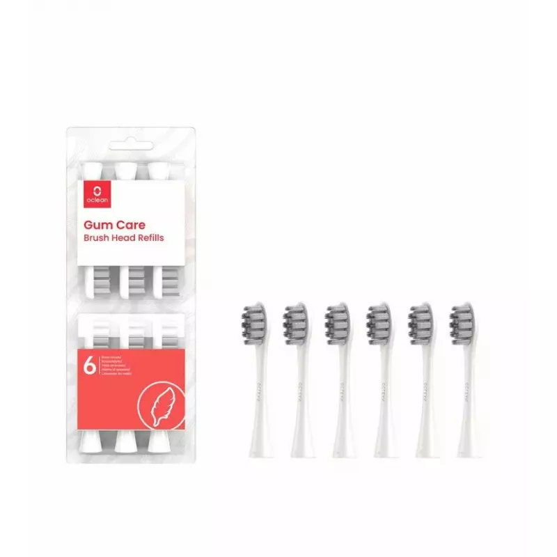 Dantų šepetėlių galvutės Oclean P1S12 W06 6 vnt. Baltos Ypač minkštos