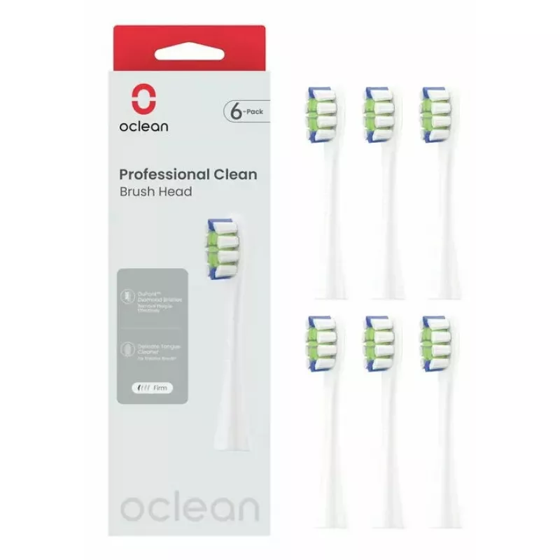 Dantų šepetėlių galvutės Oclean P1C1 W06 6 vnt. Baltos itin minkštos