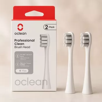 Pakaitinės dantų šepetėlių galvutės OCLEAN P1C10 Pilkos, 2 vnt.